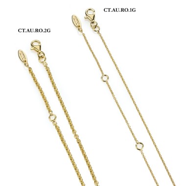 Gold thick rolò chain