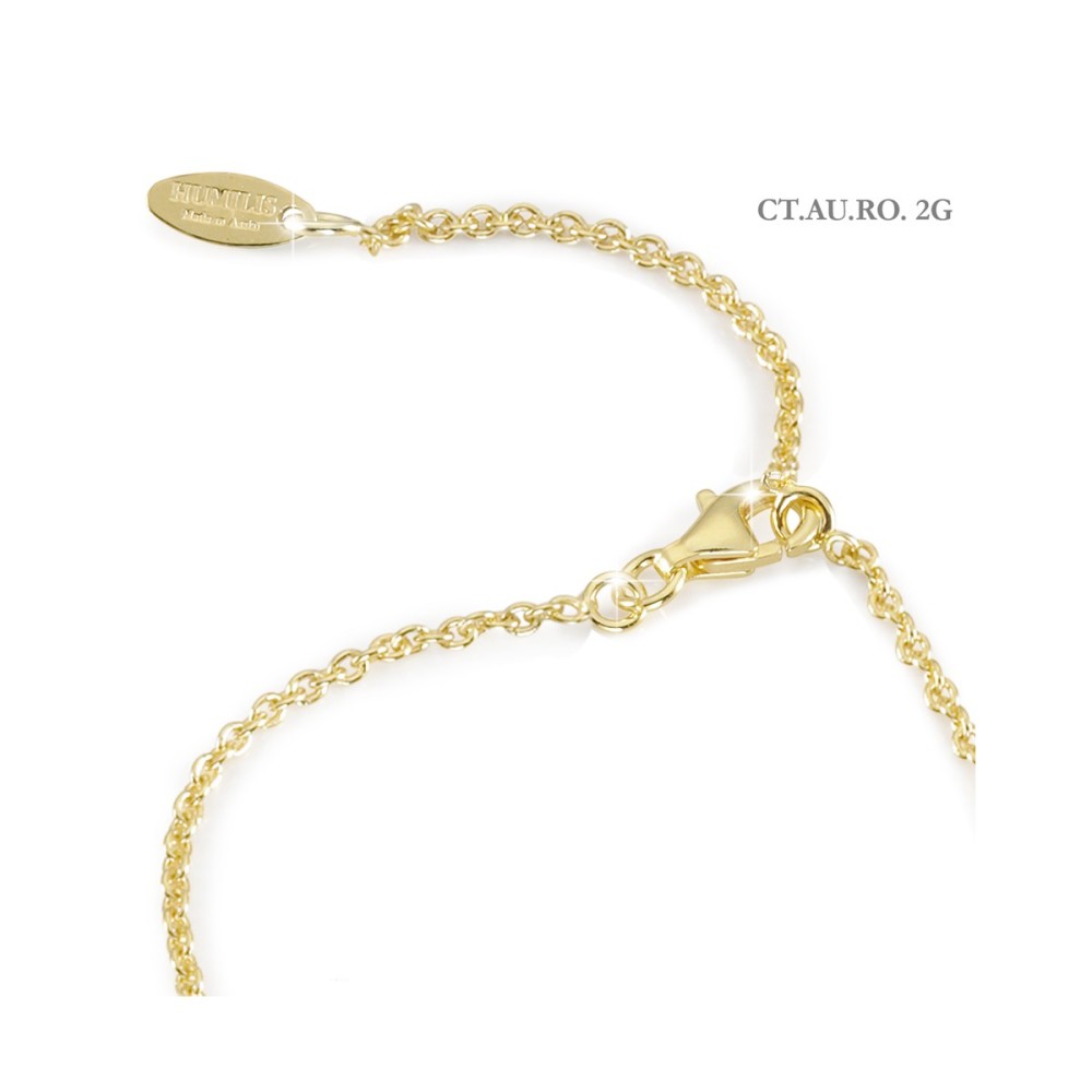 Gold thick rolò chain