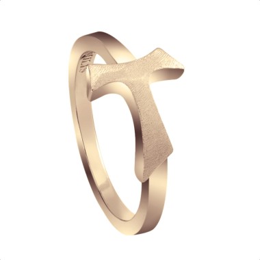 Gold ring Franciscan Sign Tau cross