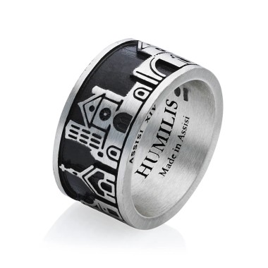 Anello Iter Assisi monumenti in argento