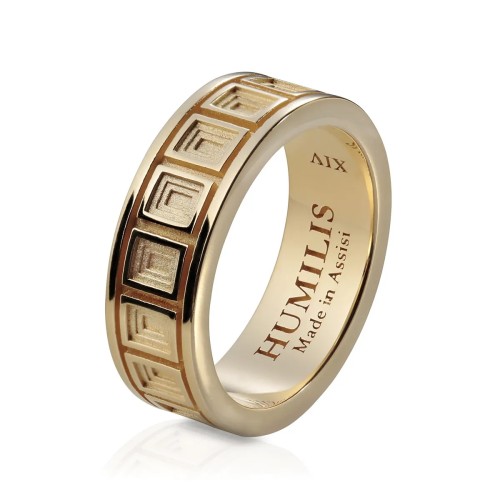 Anello Iter Roma cassettoni cupola Pantheon in argento