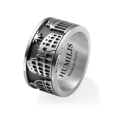 Anello Iter Roma monumenti in argento