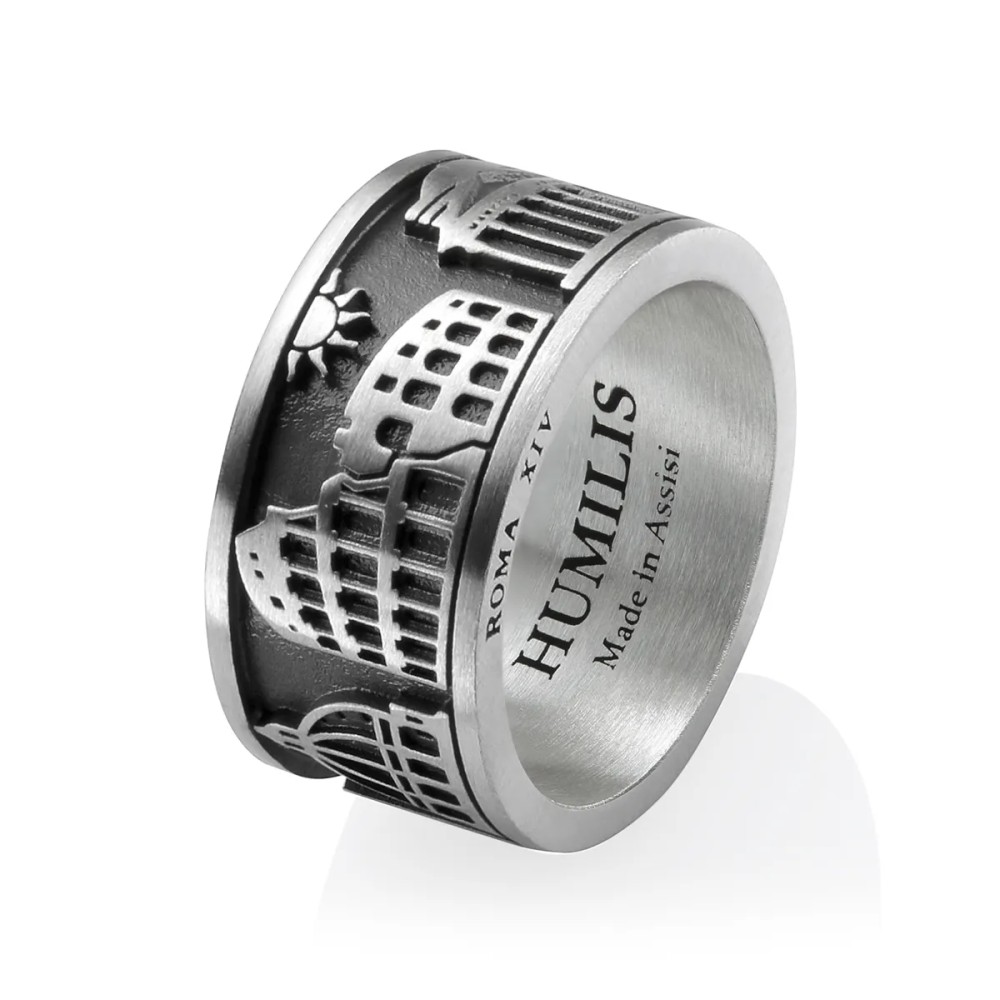 Anello Iter Roma monumenti in argento