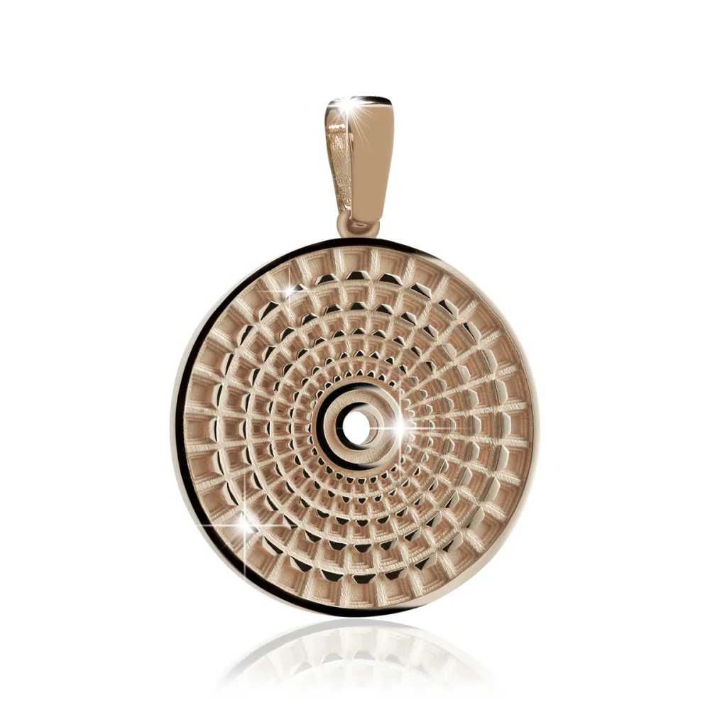 Sterling silver Rome small Pantheon round pendant