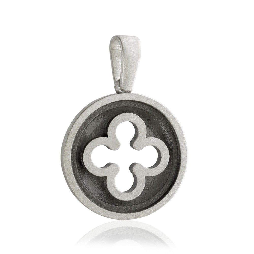 Sterling silver Iter Venice pendant with Palazzo Ducale's quadrilob flower