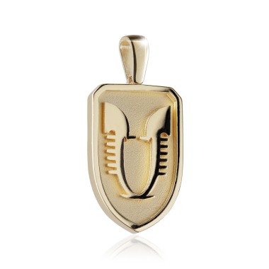 Gold Iter Venice pendant double gondola bow ornament