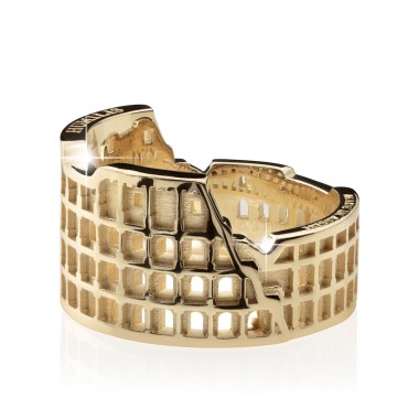 Gold Iter Rome Colosseum ring