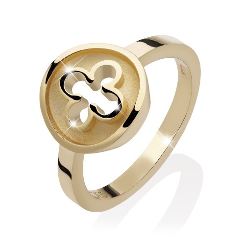 Sterling silver Iter Venice ring with Palazzo Ducale's quadrilob flower