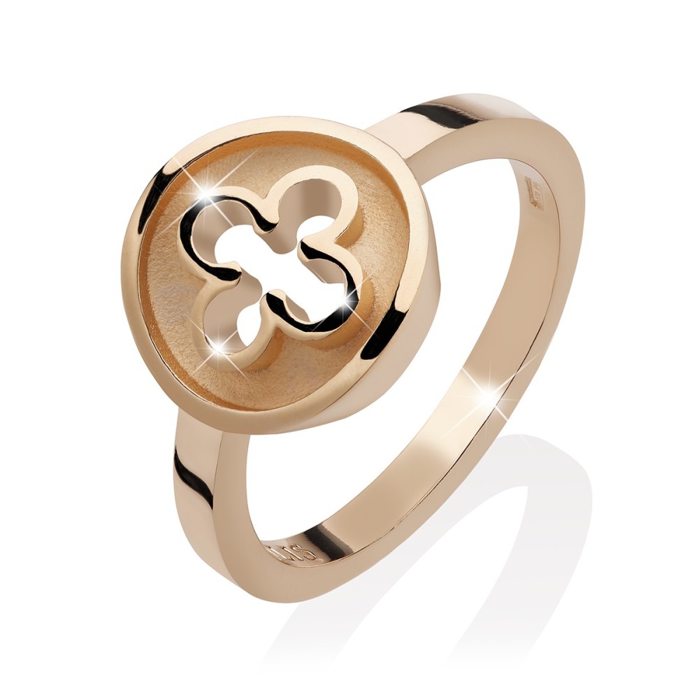 Sterling silver Iter Venice ring with Palazzo Ducale's quadrilob flower