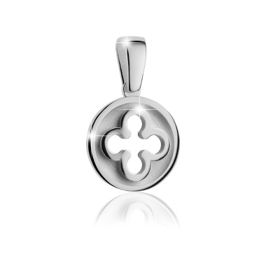 Sterling silver Iter Venice small pendant with Palazzo Ducale's quadrilob flower