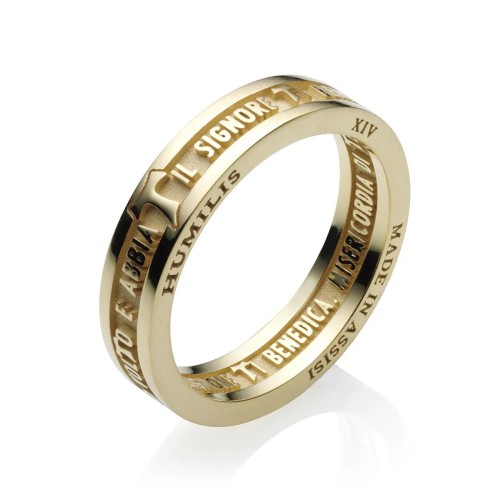 Anello Benedizione Tau francescano San Francesco in argento