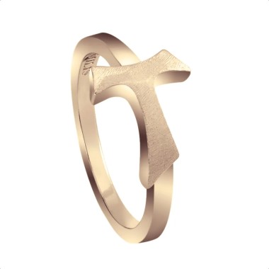 Sterling silver ring Franciscan Sign Tau cross