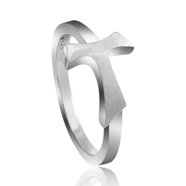 Sterling silver ring Franciscan Sign Tau cross