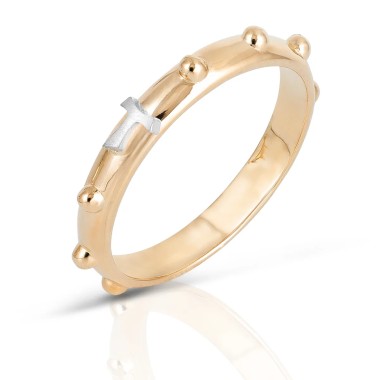 18K Gold Rosary Ring | Tricella Milan