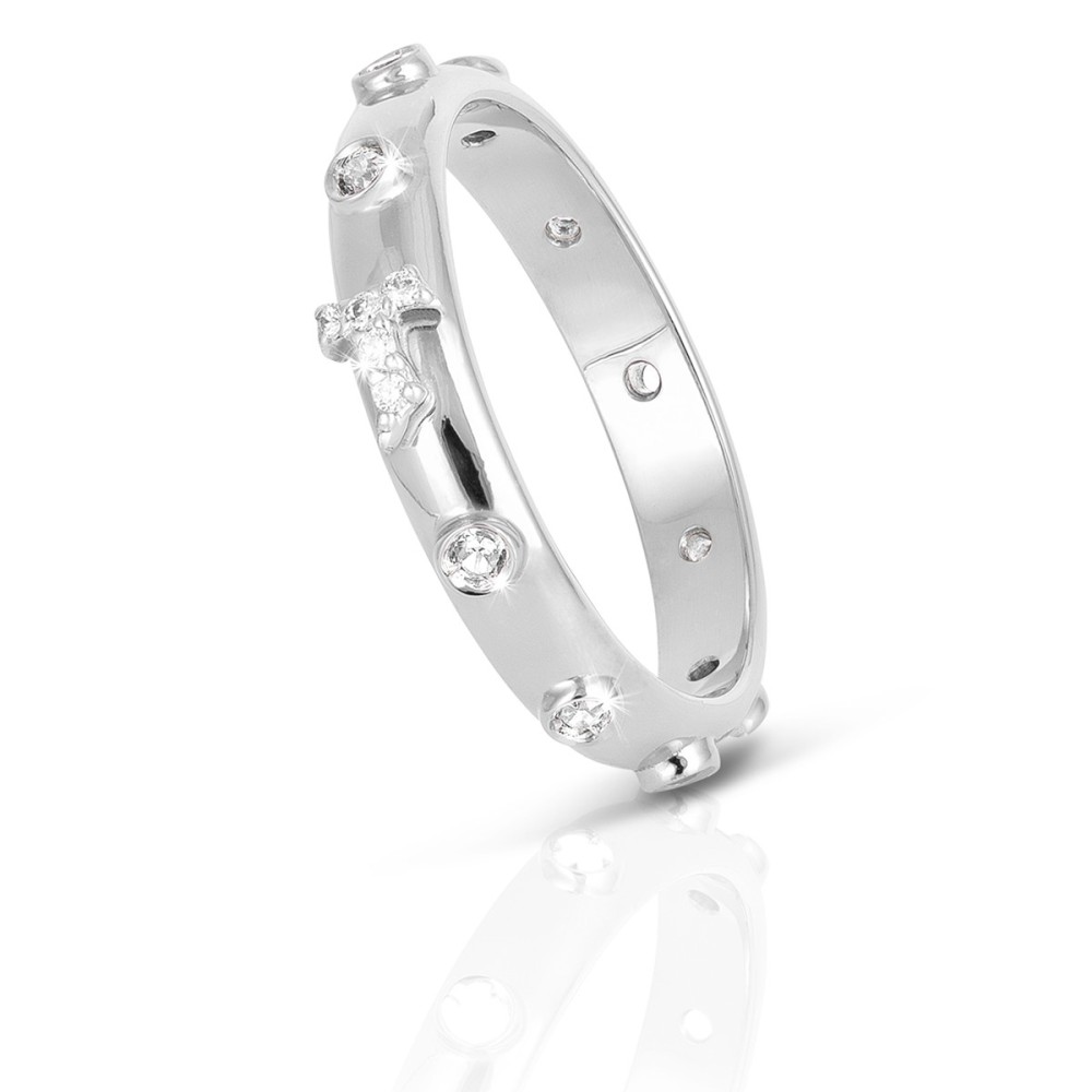 Rosary Ring | Crucifix | 1 Decade | Metal | Silver Finish | Italy | RCR -  F.C. Ziegler Company