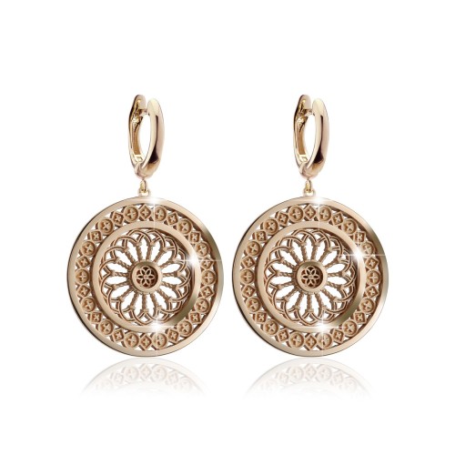 Gold St. Clare rosewindow medium earrings