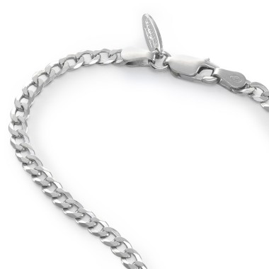 Sterling silver flat grumetta chain