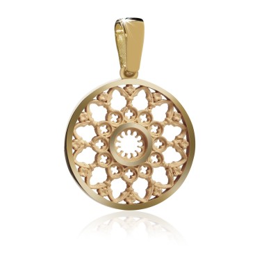 Gold rosewindow Cathedral of Florence small pendant