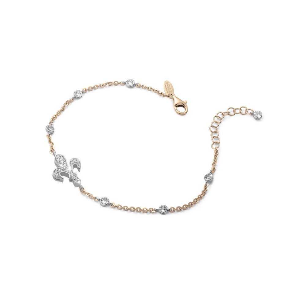 Gold Iter Florence bracelet with stones and diamonds