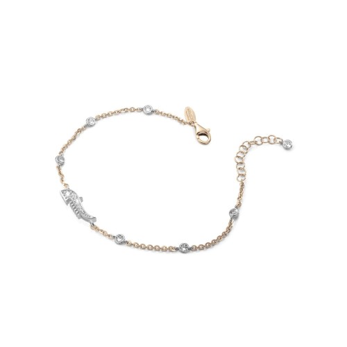 Gold Iter Venice bracelet with gondola bow ornament with diamonds