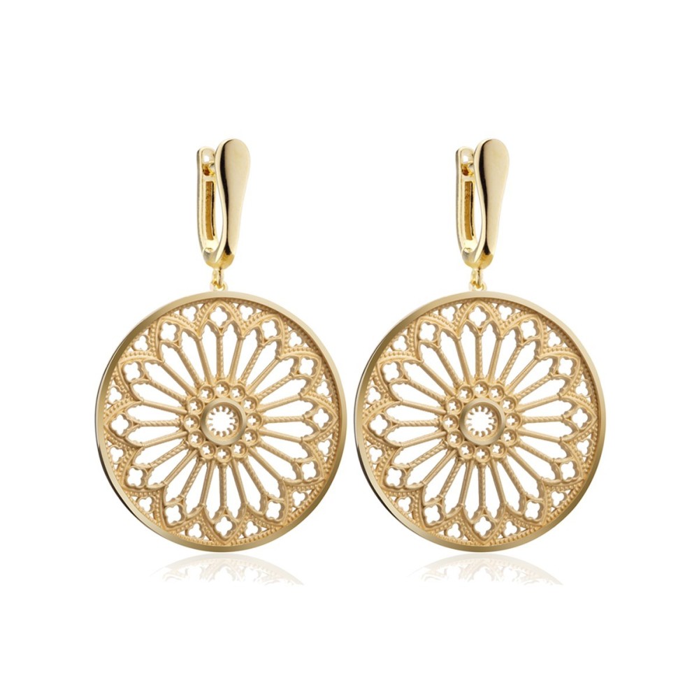 Gold Florence Dome rosewindow collection earrings