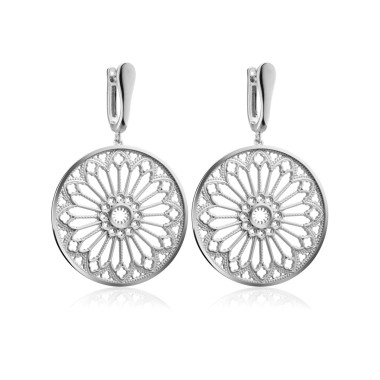 Gold Florence Dome rosewindow collection earrings