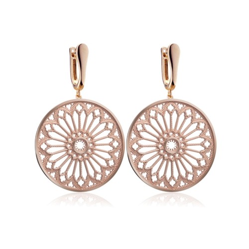 Gold Florence Dome rosewindow collection earrings