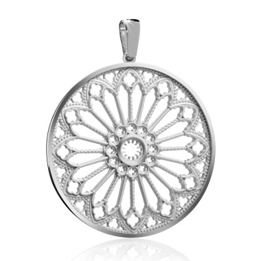 Sterling silver rosewindow Cathedral of Florence pendant