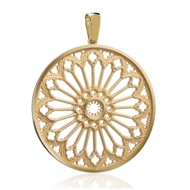 Gold rosewindow Cathedral of Florence pendant